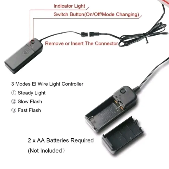 Led Plastic Glow Mask 3 Mode Lighting Halloween Cosplay Rave Club Party Purge - Picture 6 of 6